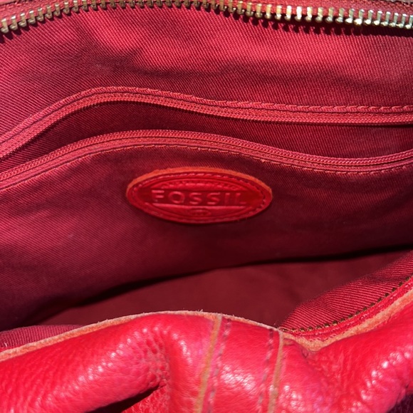 Red Leather Bag- Fossil - Picture 3 of 4